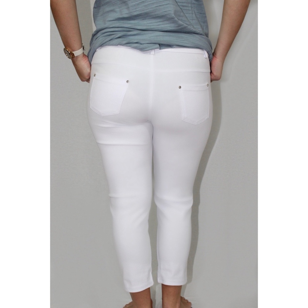 White Capri Jeggings - Picture 3 of 4